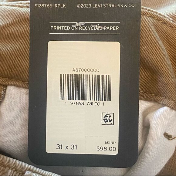 Levi's New W/Tags XL Chinos Mid Rise Wide Leg Pants Size 31 - Picture 5 of 14